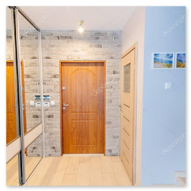 Frente corredero gris con espejo