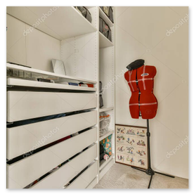 Interior de armario con accesorios extraíbles