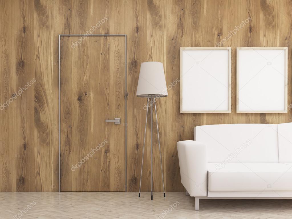 Puerta oculta en panelado a ras